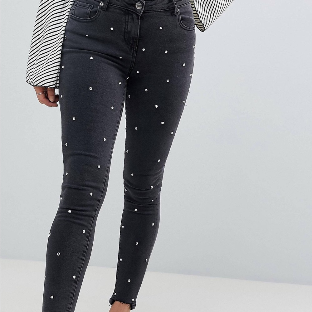 Parisian rhinestone jeans